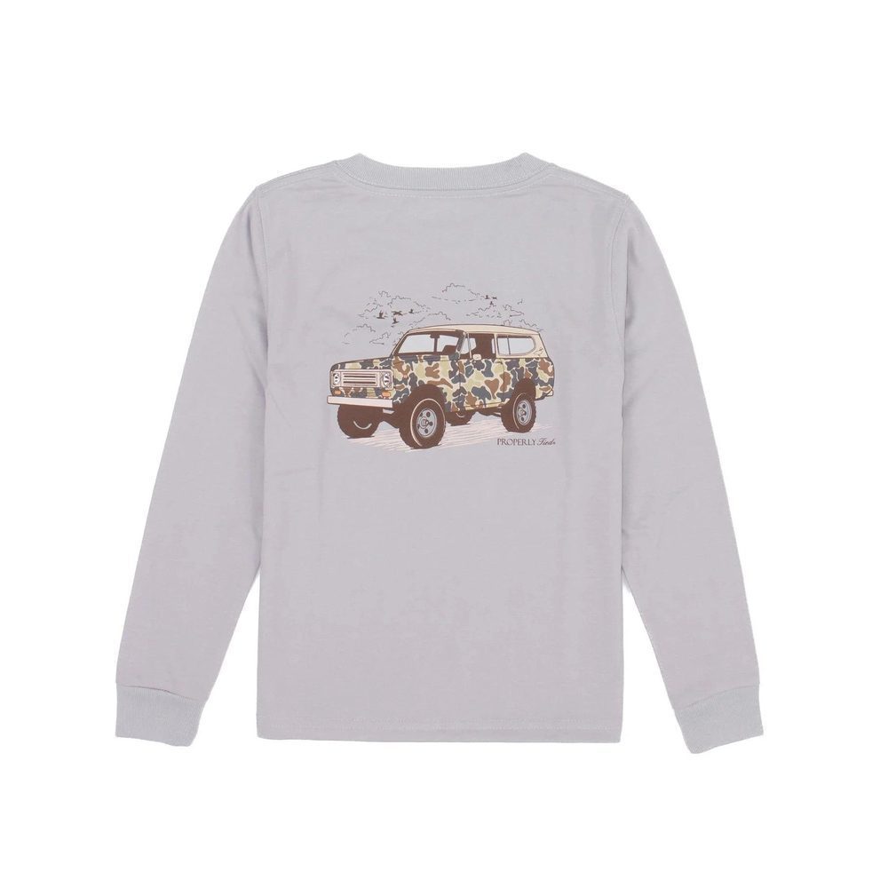 LD Baby Camo Truck LS Ice Grey - Properly Tied